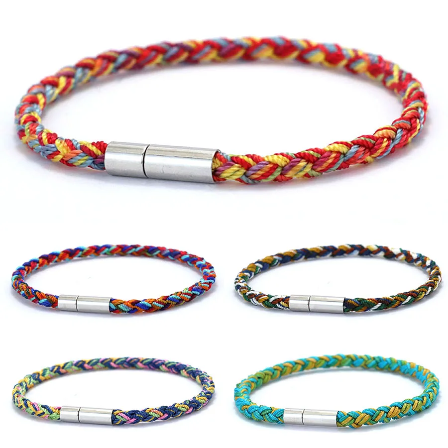 Lucky Ruyi Tibetan Rope Bracelet Unisex Grade A Braided Chinese Red String Braclet Valentine Day Gift Meditation Healing Braslet