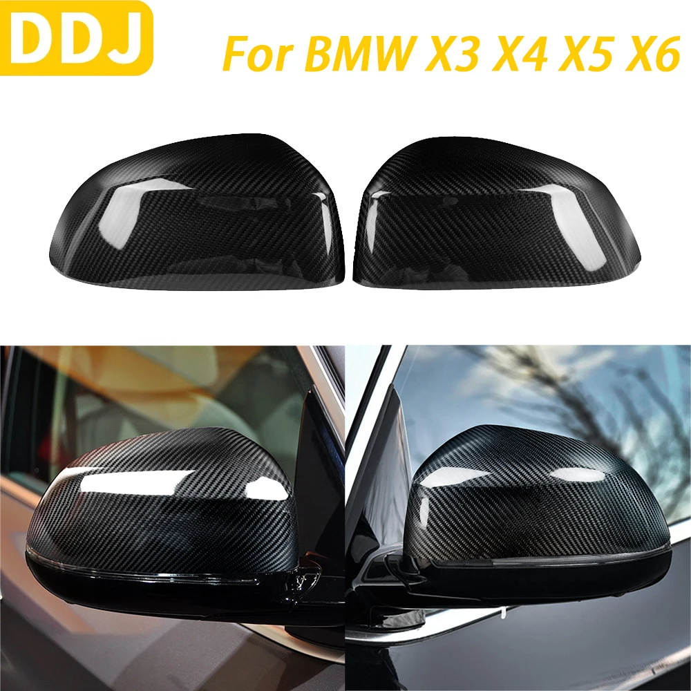 

For BMW X3 F25 X4 F26 X5 F15 X6 F16 2014-2017 Accessories Real Carbon Fiber Rearview Mirror Cover Trim Decoration Modification