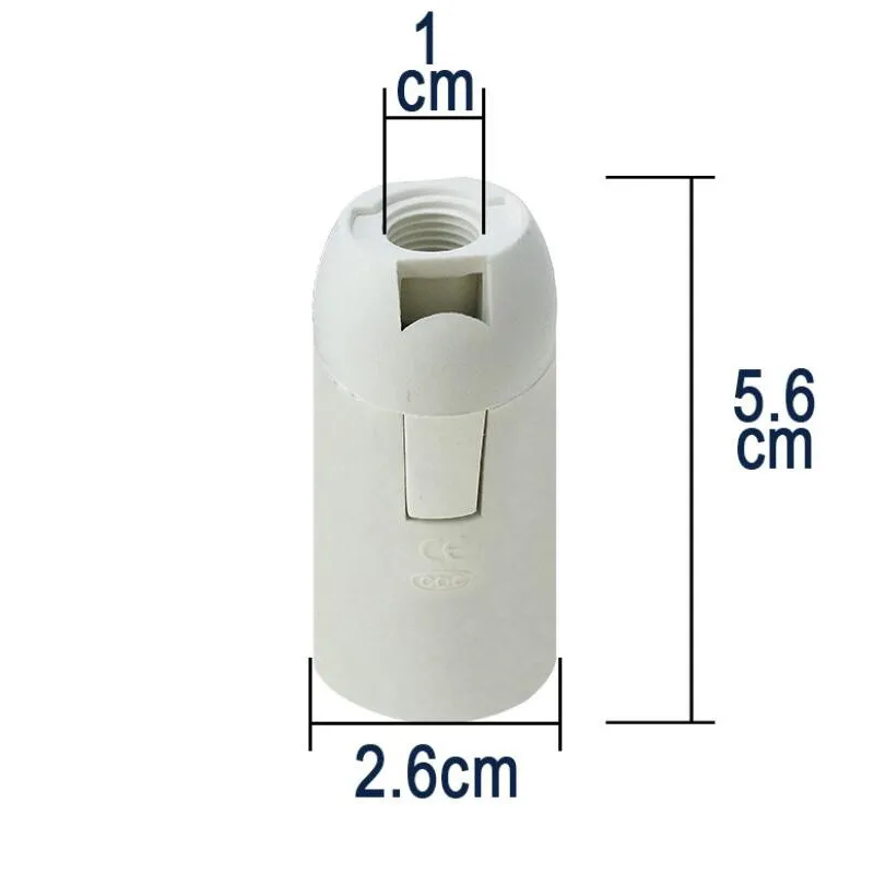 1PCS E14 Light Bulb Lamp base Holder Pendant light Socket Lampshade 220V 110v Cap Socket White/Black for led Ceiling Light C2