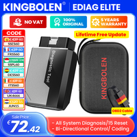 【Lifetime Free Update】KINGBOLEN Ediag Elite CANFD Car OBD2 Scanner Full System Diagnostic Tool 15 Reset ECU Coding Active Test
