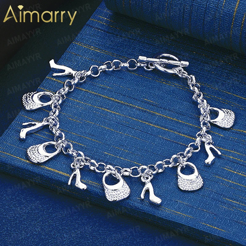 925 Sterling Silver Exquisite Accessories Pendant Bracelet Women's Party Banquet High-quality Gift Fashion Jewelry