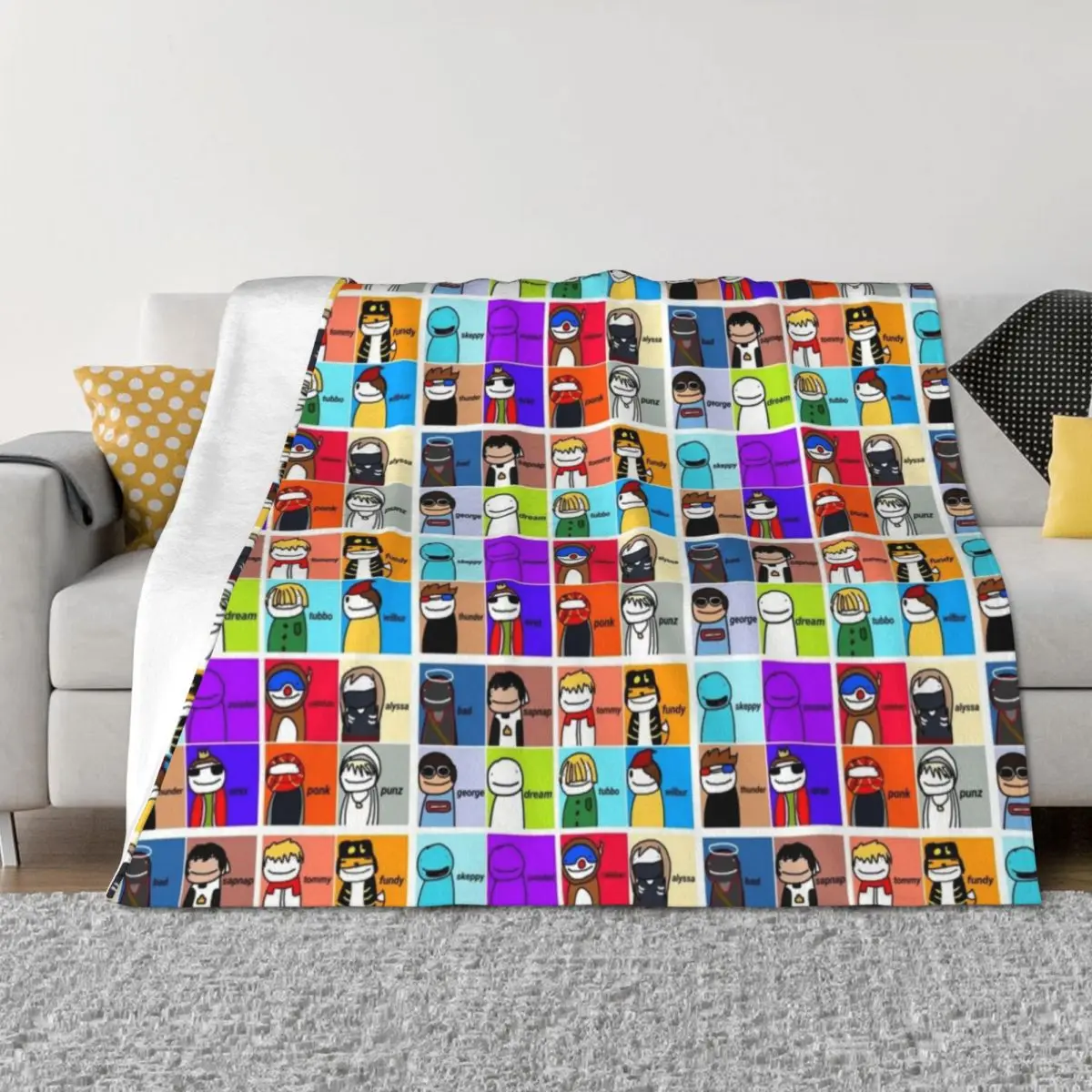 

Dream Smp Throw Blanket Decorative Sofas Large Retros valentine gift ideas Blankets