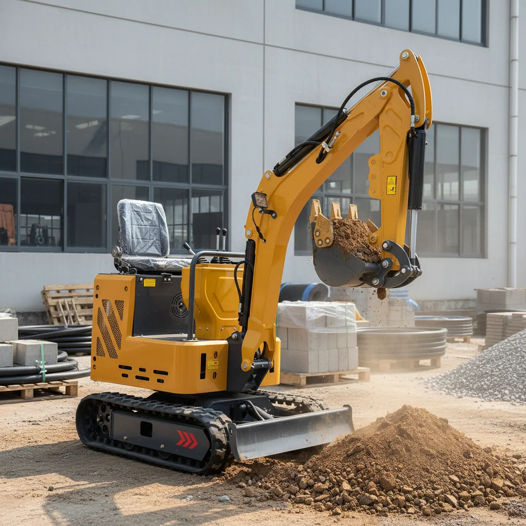 تستخدم 1 طن حفار زاحف هيدروليكي صغير كوبوتا حفارة صغيرة معدات حديقة المنزل