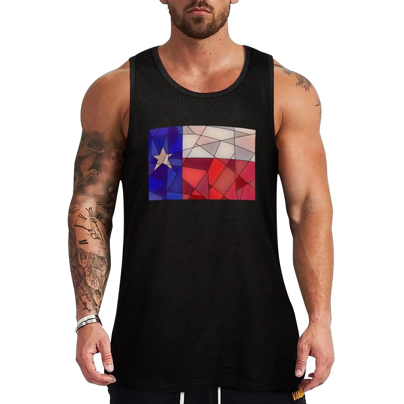 

Abstract Texans Tank Top best selling products sports t-shirts for men Male vest bodybuilding for men
