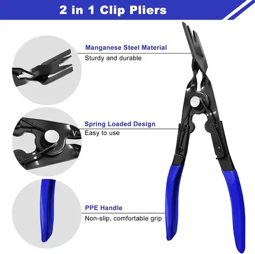 Imagen 2 del producto Juego de herramientas de extracción de embellecedor automático, Kit de herramientas de palanca para Panel de coche, Kit de herramientas de ajuste de Audio para puerta, Clips de sujeción extractores, 3 uds.