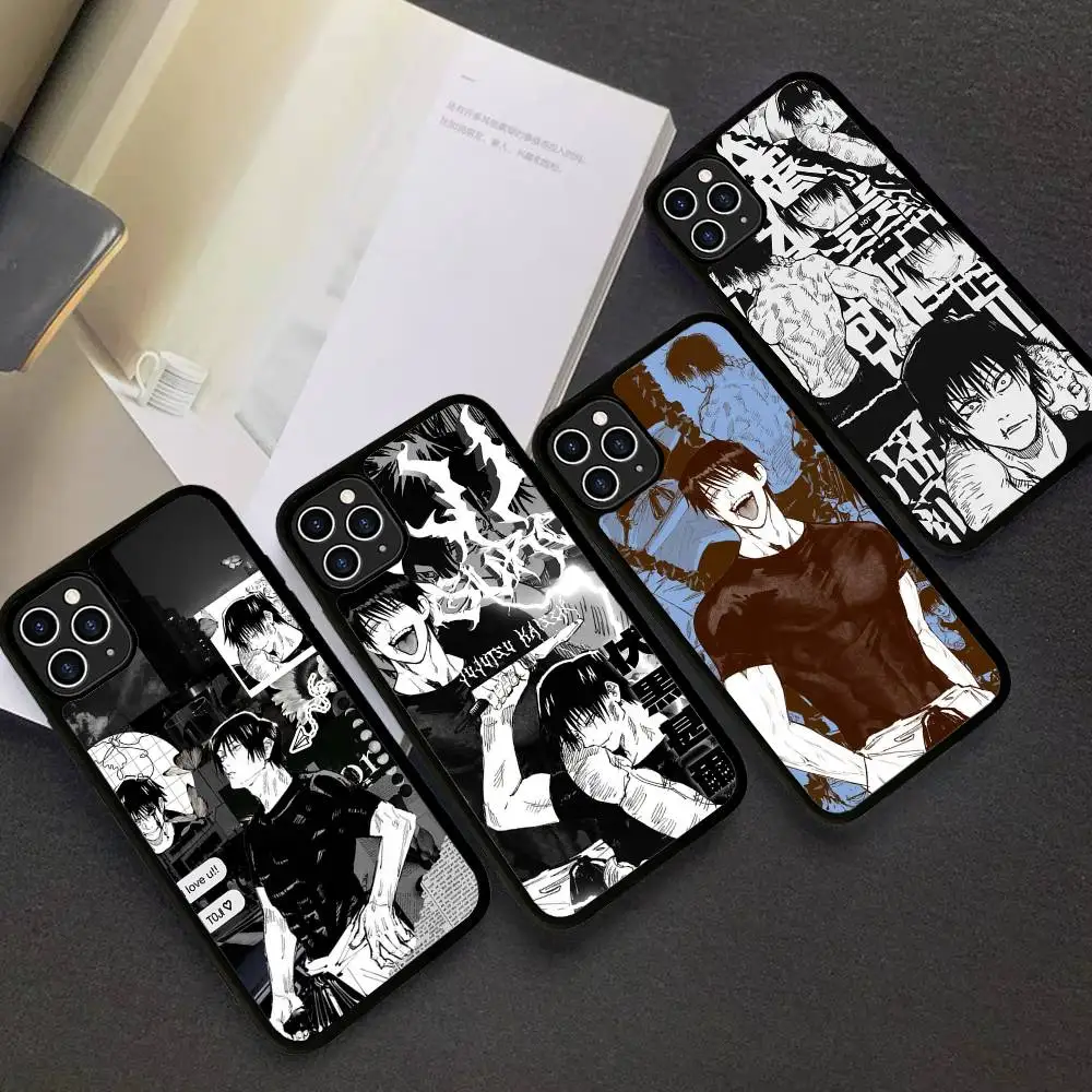 Coque de téléphone F-Fushiguro T-Toji pour iPhone 17 16 15 14 13 Plus 12 11 Pro Max, étui arrière en PC+TPU