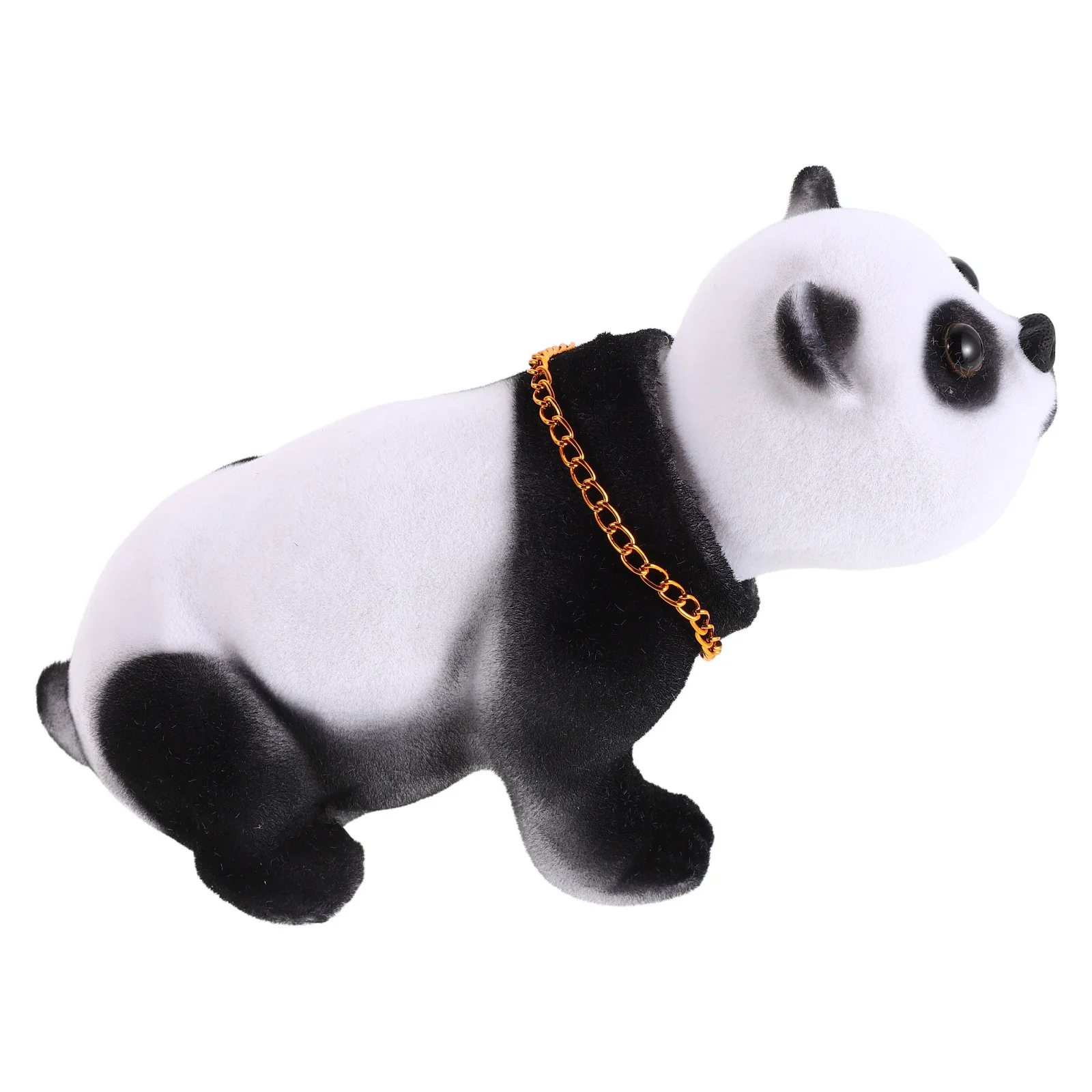 

Resin Flocking Panda Dashboard Decor - Shaking Head Car Bobblehead for Auto Interior - Cute Animal Sculpture Dashboard