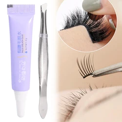 Eyelash Glue Waterproof Quick Dry Adhesive False Lash Glue With Tweezers Makeup Fake Eyelashes Extension Clear Glues Cosmetic