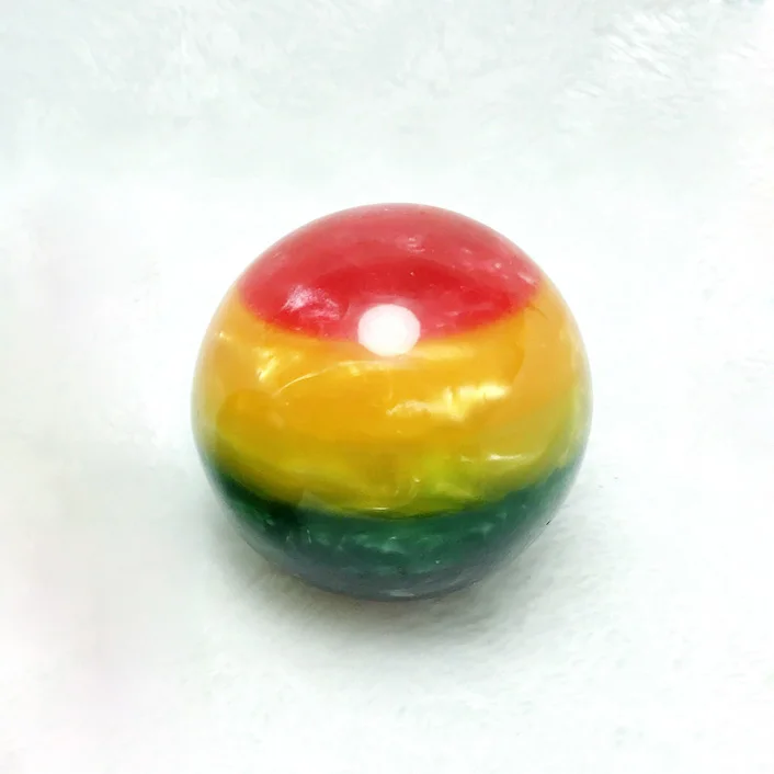 Stripes ball 6cm Rainbow Resin Dice Decorate gift balls with resin glue Decorative ball Colors Handball health ball