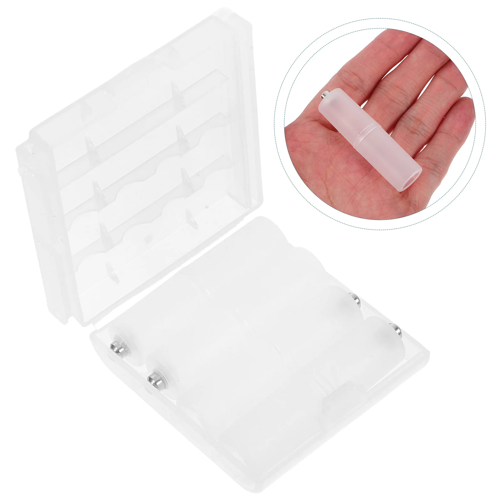 

4 Pcs Converter Aaa to Plug Holder with Leads Kit Accessories Convertor Container