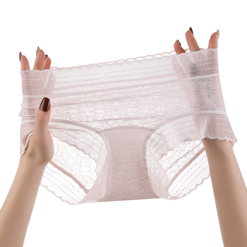 3Pcs Fashion Seamless Panties for Women Underwear Lace Women's Lingerie Transparent Linergie Panties Set Sexy Briefs Lady