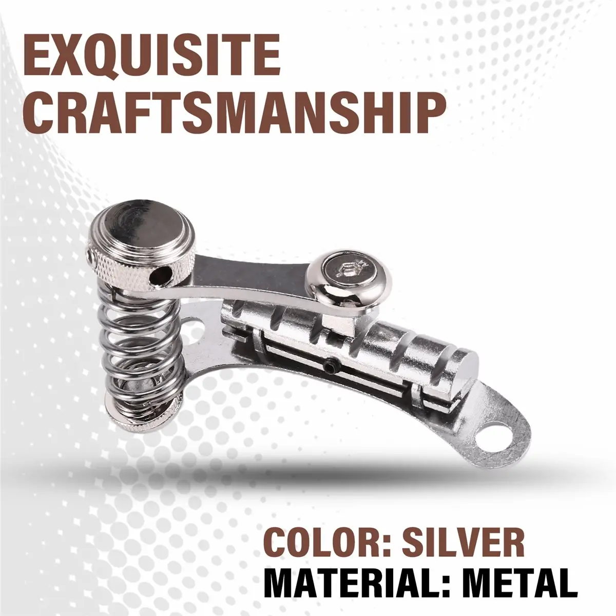 salego Guitar Vibrato Tailpiece Tremolo System Bridge & Tailpiece for LP Electric Guitars for Duesenberg Les II Silver