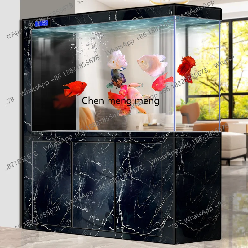 

Screen partition bottom filter fish tank medium and large living room floor intelligent ecological goldfish aquarium
