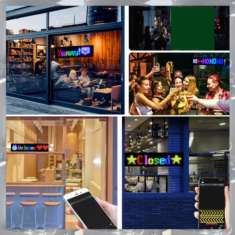 Hot Selling-Compact RGB LED Pixel Panel, 16X96 High-Resolution Display Via USB 5V, Includes Bluetooth App, 7X17cm Flexible Modul