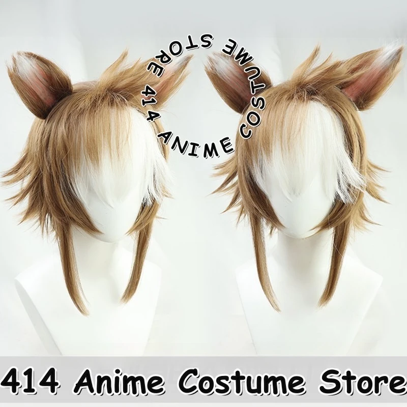 

Game & Anime Gorou Cosplay Wig Genshin Impact Rebels Inazuma Teased Roots Animal Ears Heat-Resistant Fiber Synthetic Hair