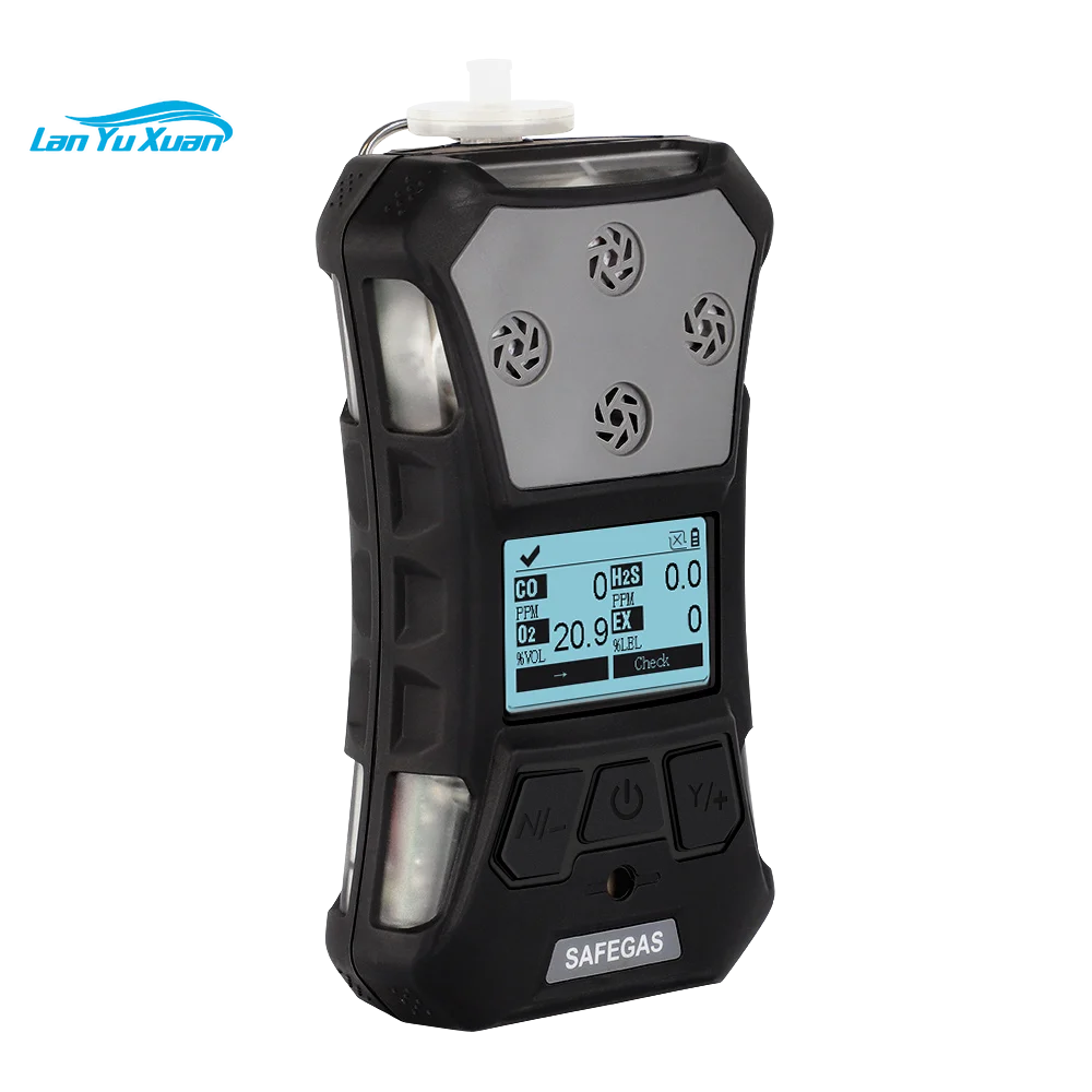IECEX ATEX certificated Portable 4 in 1 Multi Gas Detector For Confined Spaces H2S CO O2 LEL Gas Meter