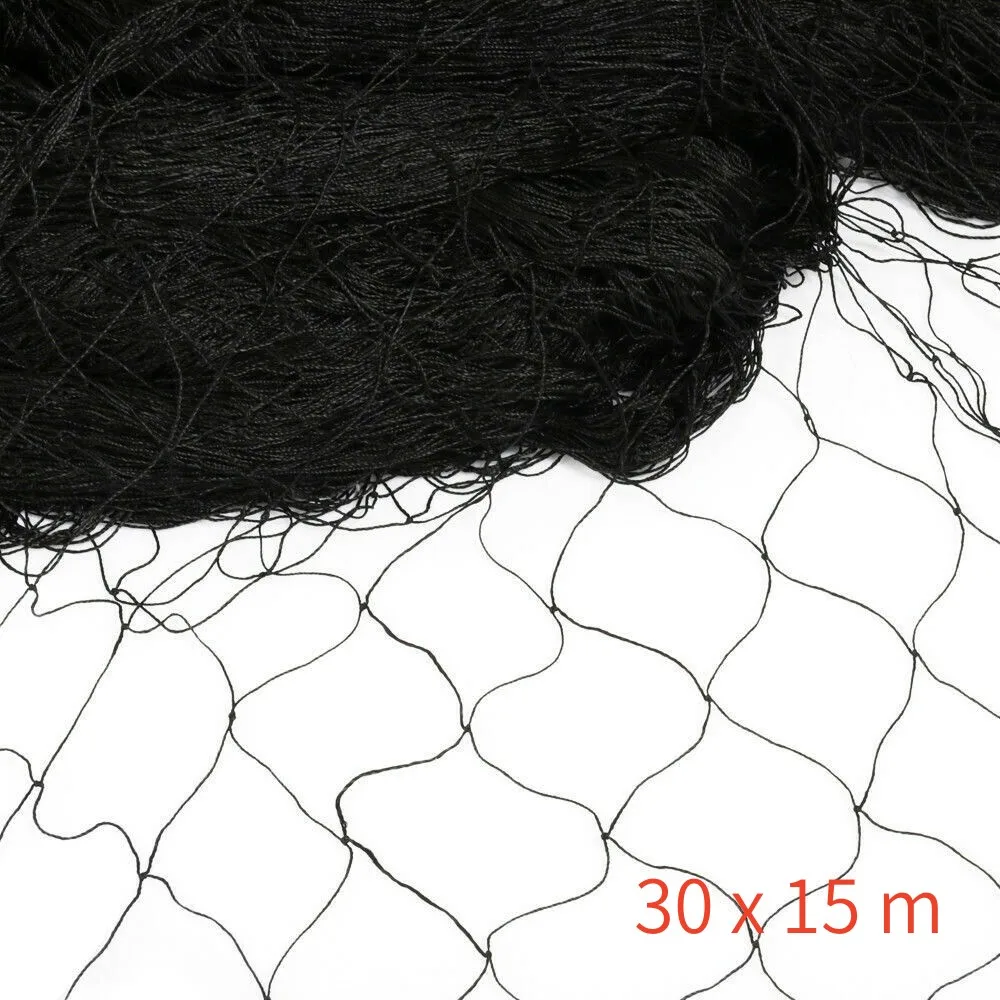 

Сетка для защиты от птиц 30×15 м, сверхпрочная нейлоновая сетка для сада, для защиты фруктовых деревьев, растений и овощей