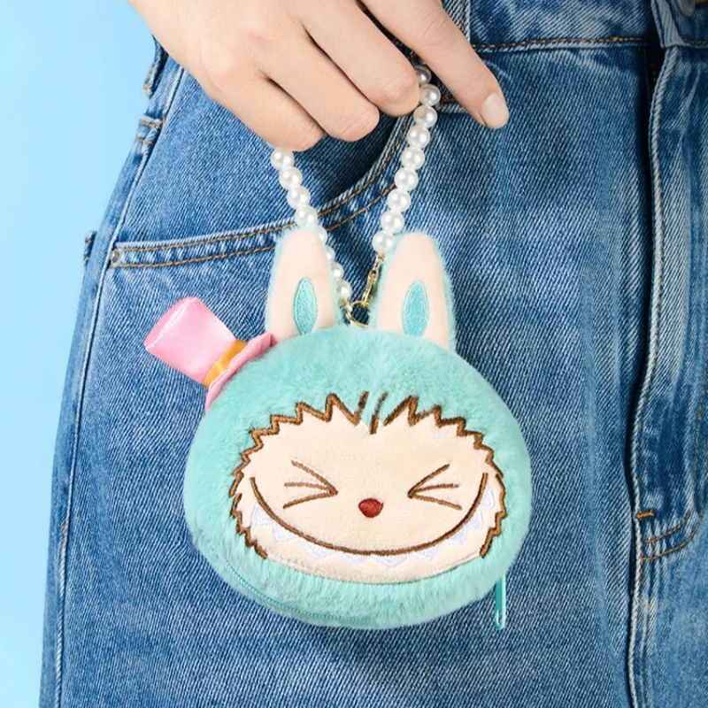 Collection de pendentifs en peluche Labubu The Monsters Party, figurine d'anime, sac à main à rabat amusant, cadeau de jouet d'anniversaire authentique, nouveau