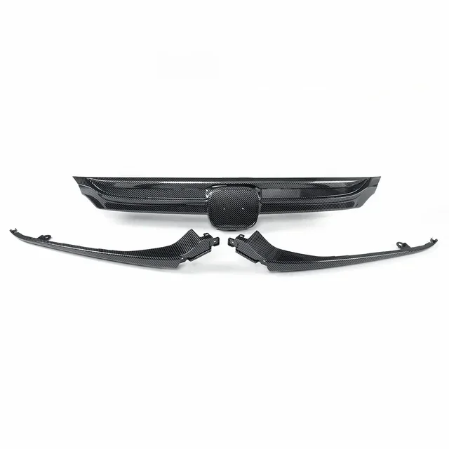 Front Grille Bumper Gril Replacement Chrome Silver Glossy Black For Honda Accord Sedan 2018-2021 10th Gen Sport Style