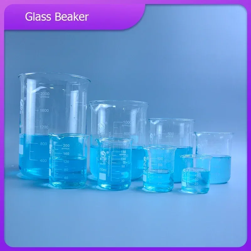 50-3000ml Borosilicate Graduated Glass Beaker in tall form glass measure cup Laboratory Equipment