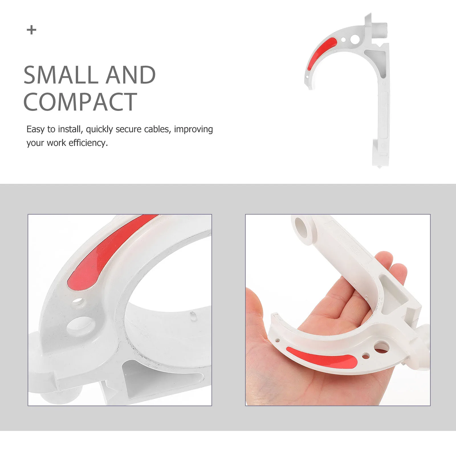 

6Pcs Mining Cable Hanging Clips Plastic Cable Hangers Wire Support for Tunnels J Hooks Cord Clip