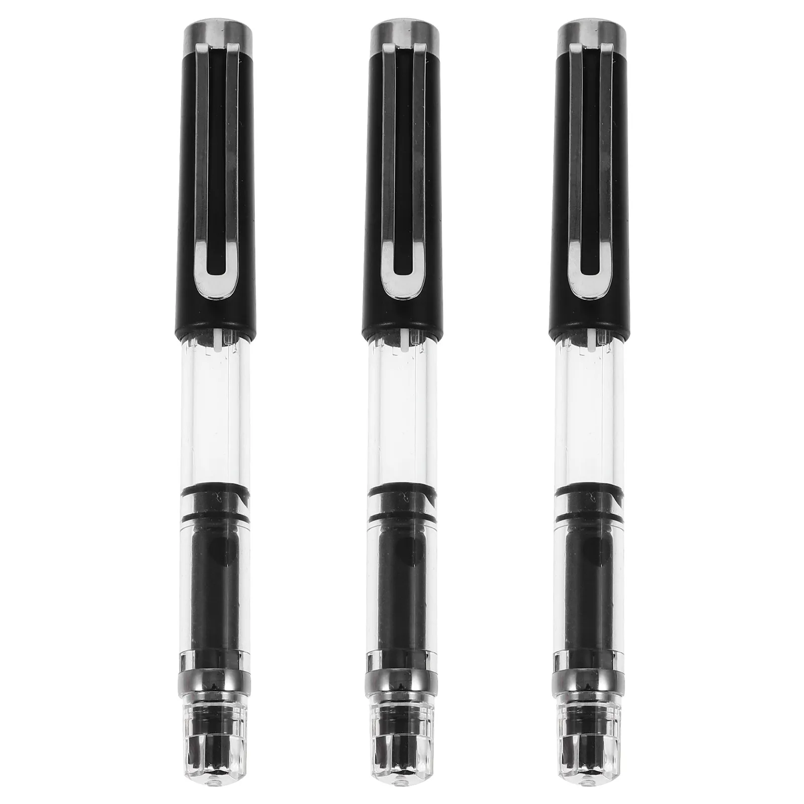 3 Pcs Piston Filling Pen Calligraphy Pens for Writing Fountain Chinese Instrument Art Brush Chinese-style Brushes