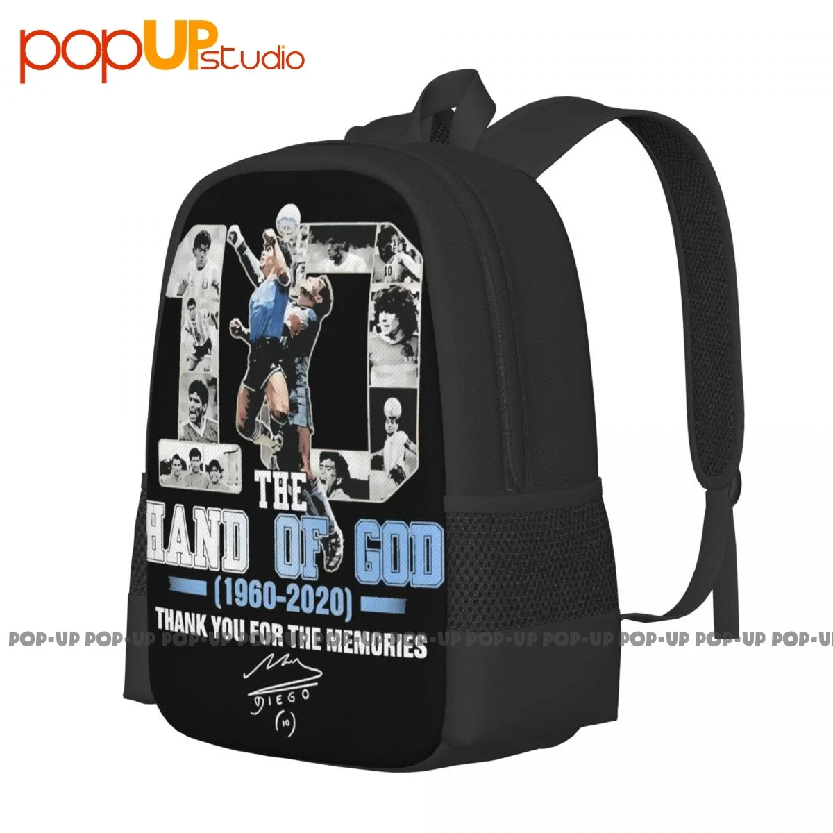 The Hand Of God Number 10 Maradona Thank You For The Memories Backpack Large Capacity Creative Sports Bag