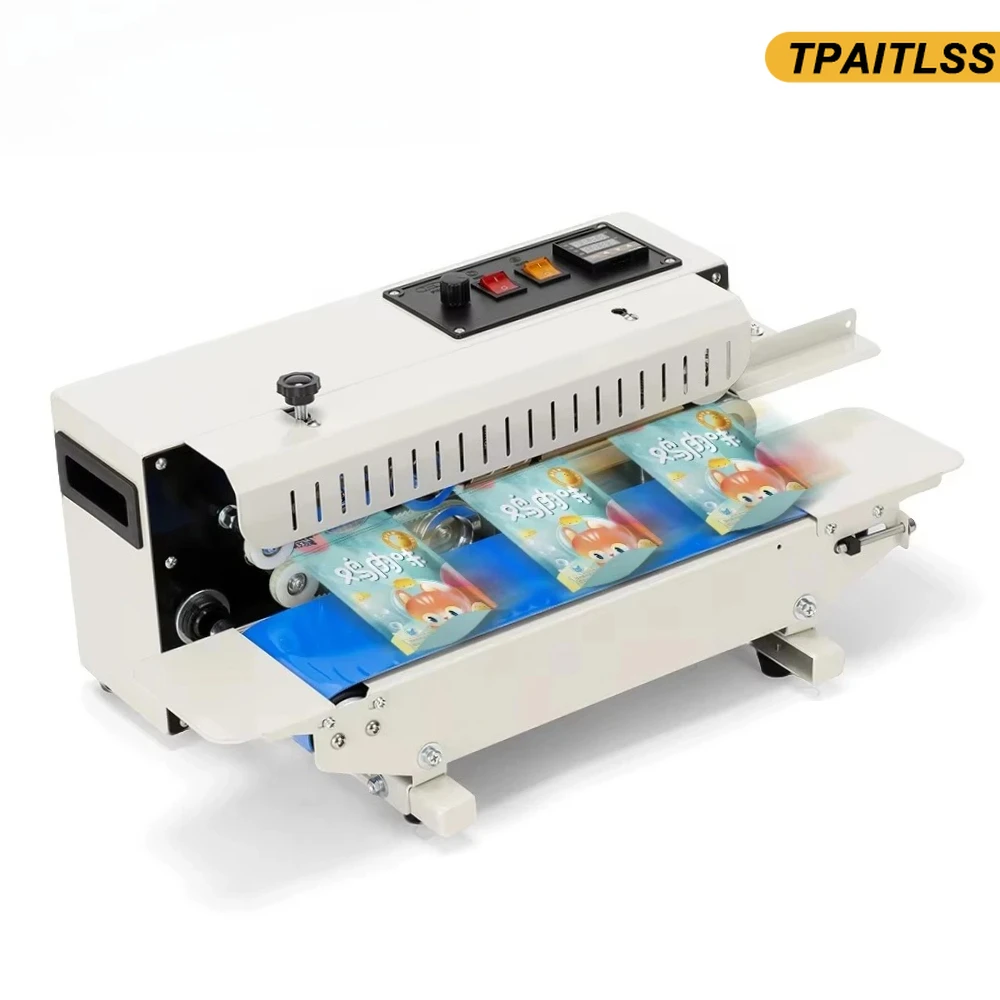 L1 Continuous Plastic Bag Sealing Machine Heating Sealer Film Pouch Tea Plastic Bag Sealing Machine Food Sealer Machine