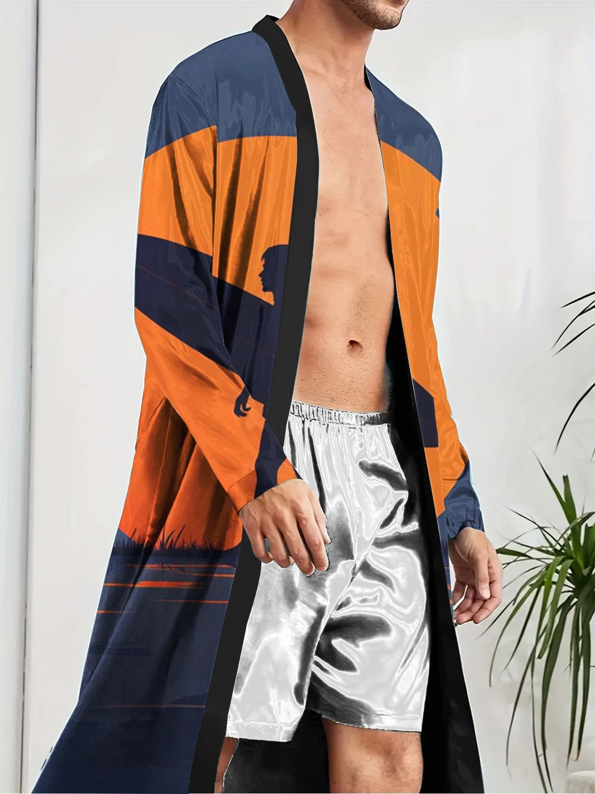 

1pcs Men's Robes 2026 Spring/Summer Graphic Funny pajamas Robes 3D Printed Bathrobe men sleepwear Breathable Men's bathrobe
