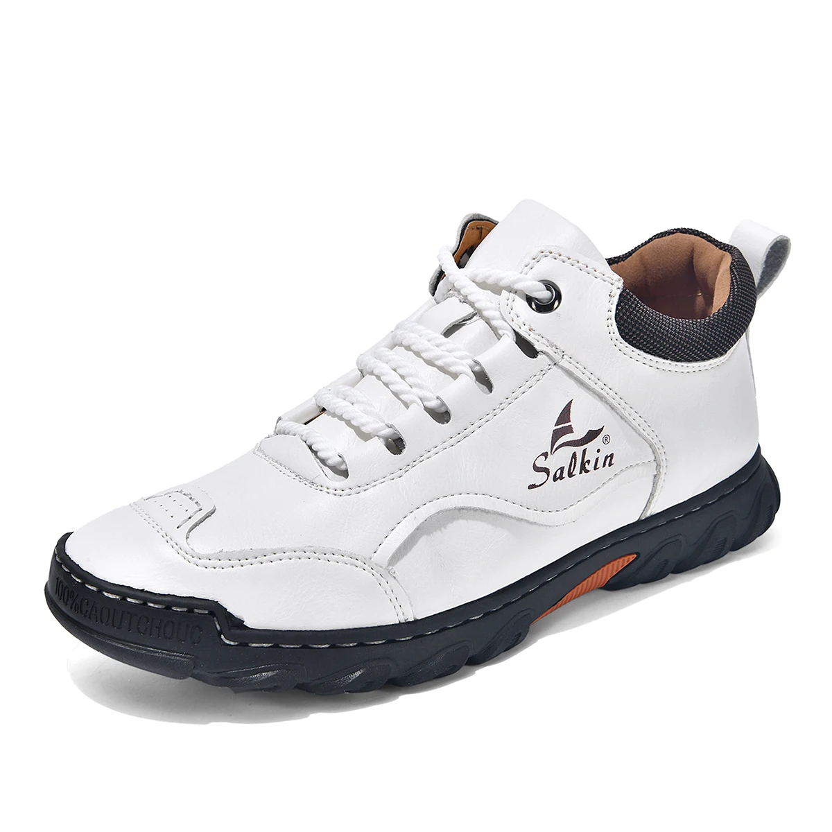 

New Ankle Casual Shoes For Men Handmade Lace-Up Man Shoes Anti-slip Outdoor Sneakers For Camping & Trekking Flats Shoe Plus Size