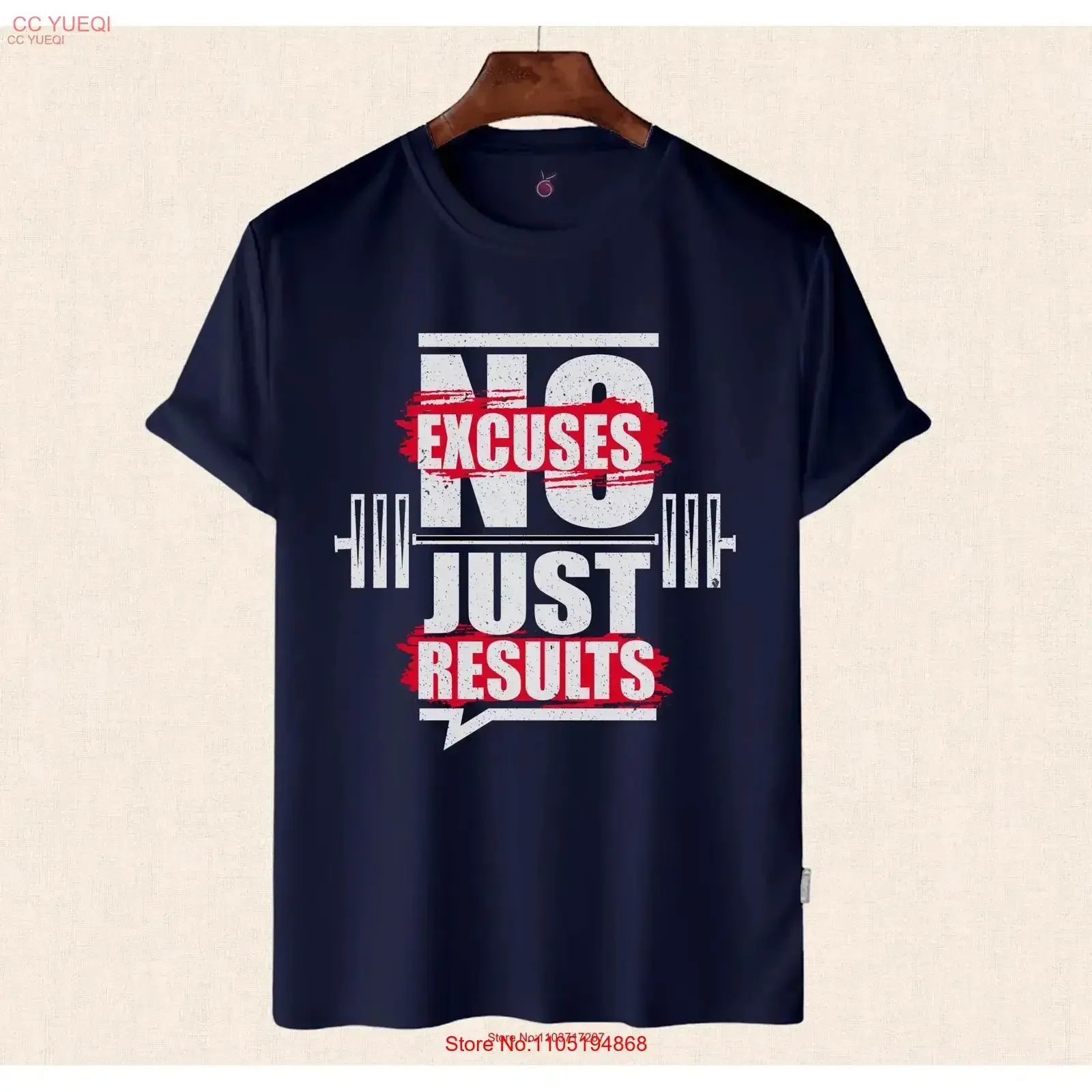 No Excuses Just Results T Shirt Gym Funny Workout Lover Fitness Motivational Sports vintage Washed Soft Stretched