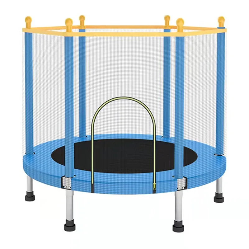 

Factory Direct Children's Small Round Trampoline Kids Jumping 1m Indoor Trampoline Fitness with Protective Netspromote sales