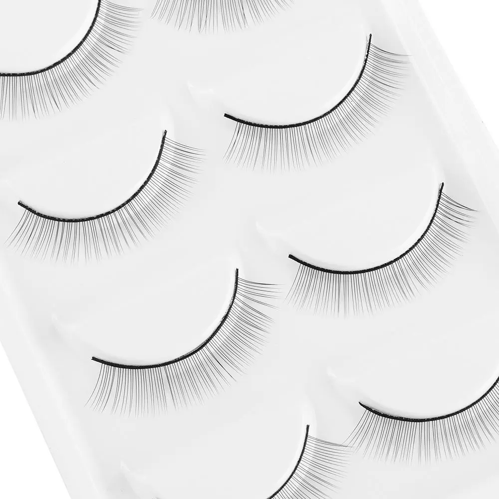 5 Pairs Woman' Fashion Beauty Salon Professional Training Eyelashes Handmade Individual Practice Teaching False Eyelashes