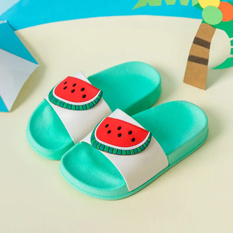 Fruit Style Children Slippers Light Non-Slip Home Indoor Shoes Comfort Bathroom Shoes Boys House Shoes Baby Kid Flip Flops Girls