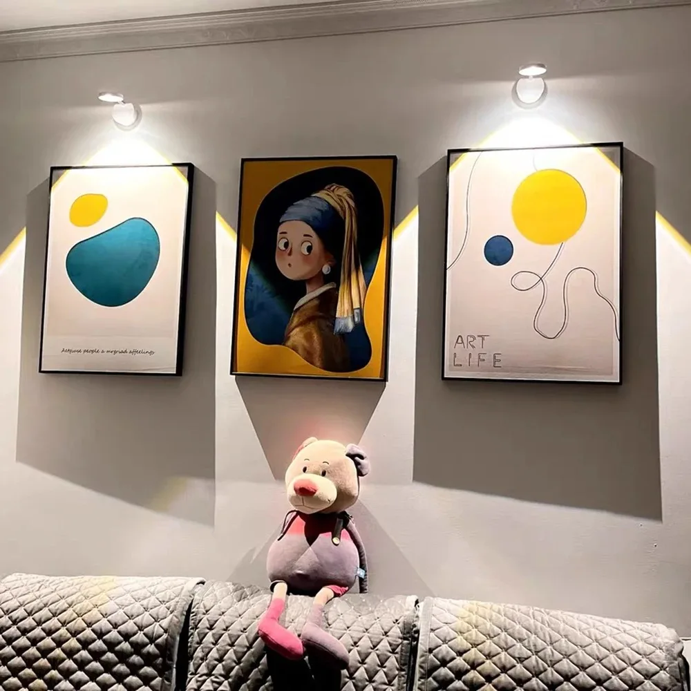 LED-spot 3-kleurverandering kamer decorlamp intelligente menselijke detectie draadloze wandlamp voor slaapkamer woonkamer schilderen