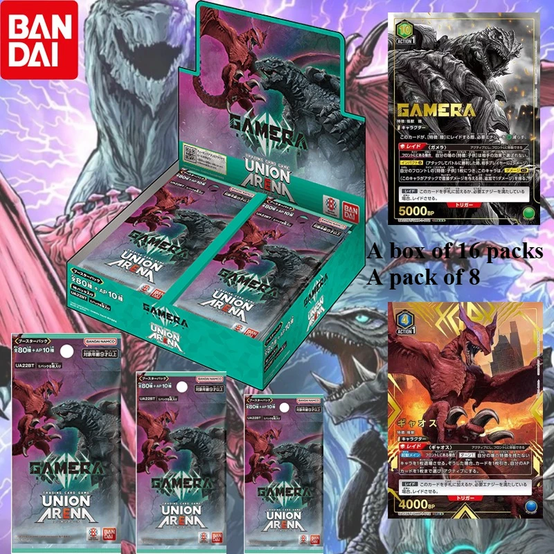 

Официальная коробка Bandai Union Arena UA22BT Booster Box GAMERA Rebirth, коллекция японского аниме, TCG-карты, запечатанная детская подарочная игра