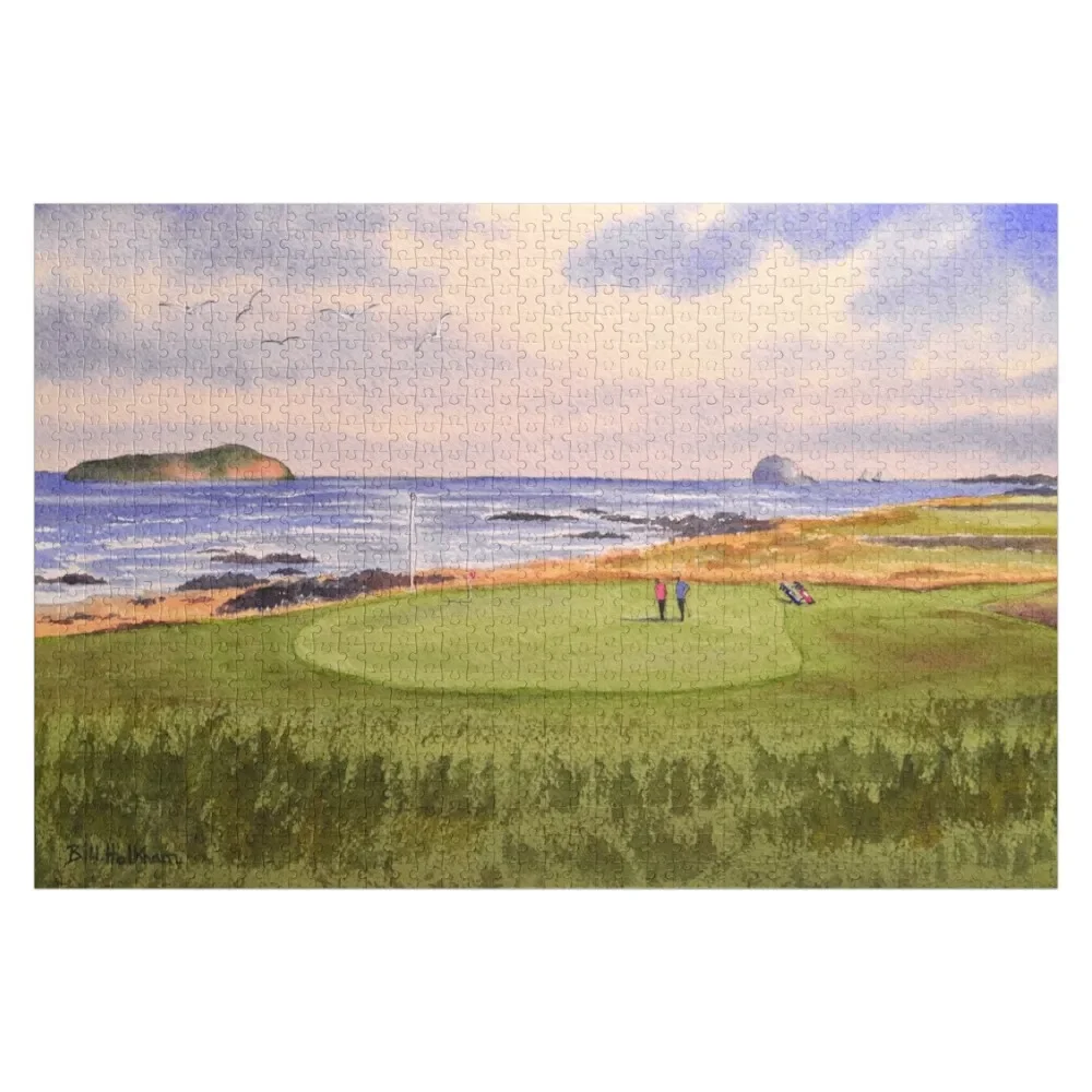 The West Links Golf Course North Berwick Scotland 14th Green Jigsaw Puzzle Wood Photo Personalized Scale Motors Puzzle