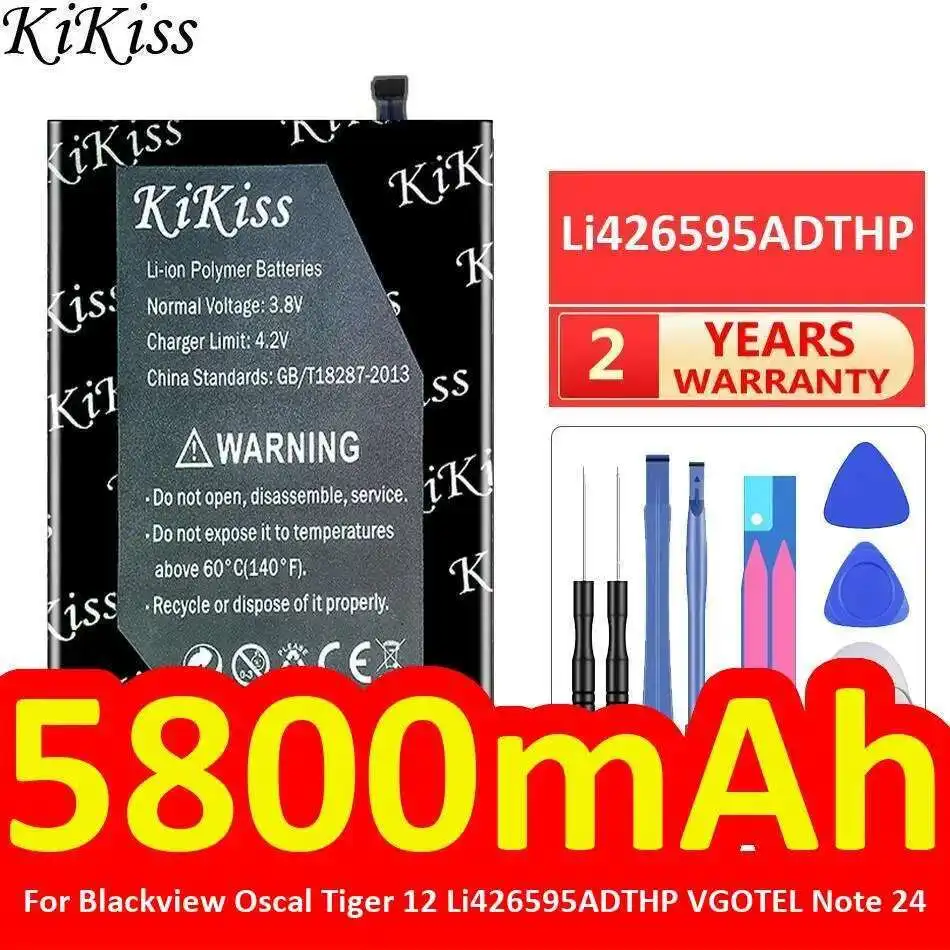 

5800Mah For Blackview Oscal Tiger 12 Li426595adthp Vgotel Note 24 Mobile Phone Battery Long-Lasting Environmentally Friendly