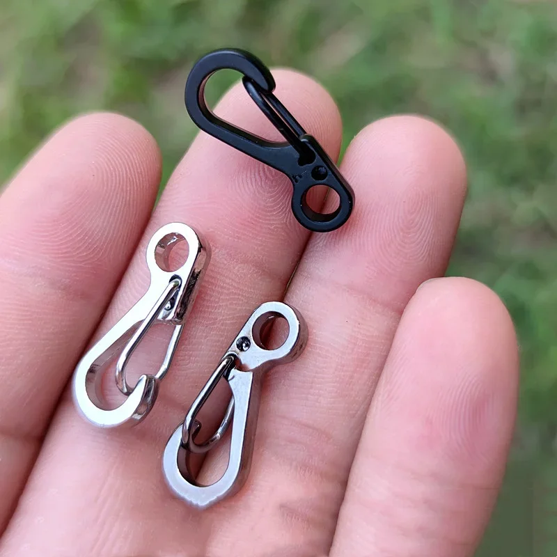 5/10/20pcs Mini Spring Backpack Clasps Outdoor Climbing Carabiners Equipment Survival Paracord Snap Hook Keychainl Buckle Clip