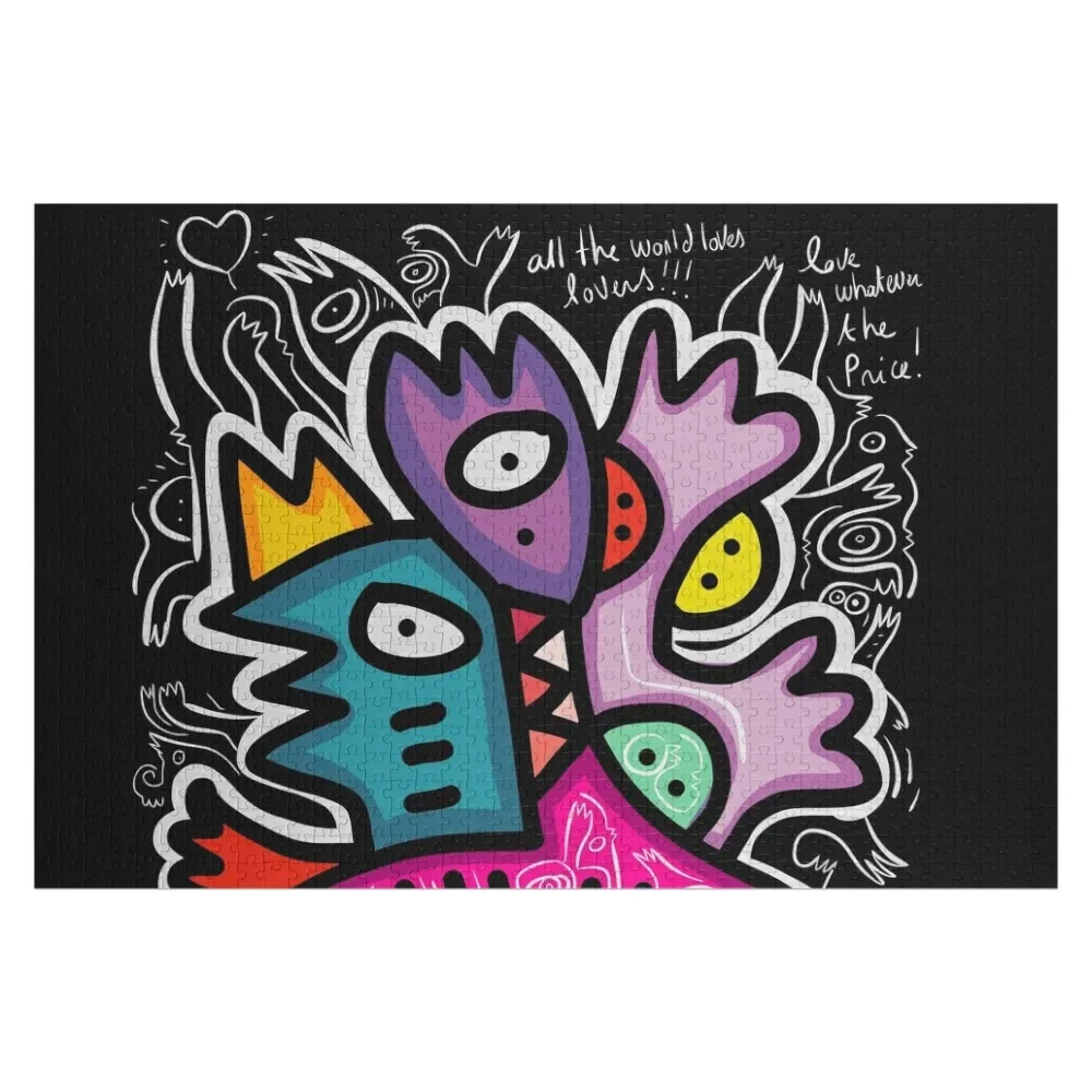 

All The Lovers Street Art Graffiti Emmanuel Signorino Jigsaw Puzzle Custom Child Gift Wooden Adults Puzzle