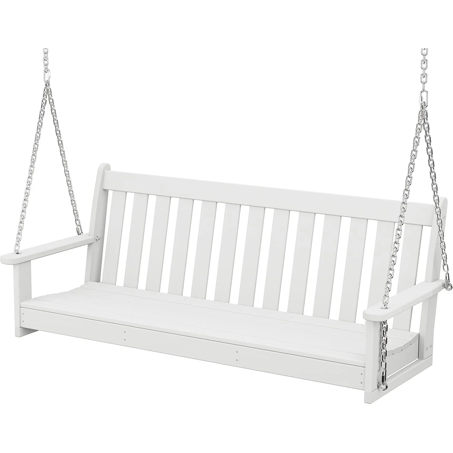 

2026 2-Person Modern HDPE Garden Swing with Weatherproof Bench Stainless Steel Chains & Hidden Drink Holder for Hotel Patio/Yard