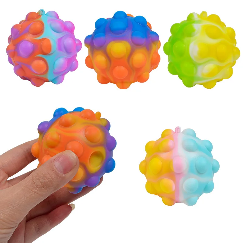 Silicone Bubble Ball Squeezing Bubble Ball Children's Silicone Stress Relief Ball Stress Relief Toys Anti-Stress Ball Party