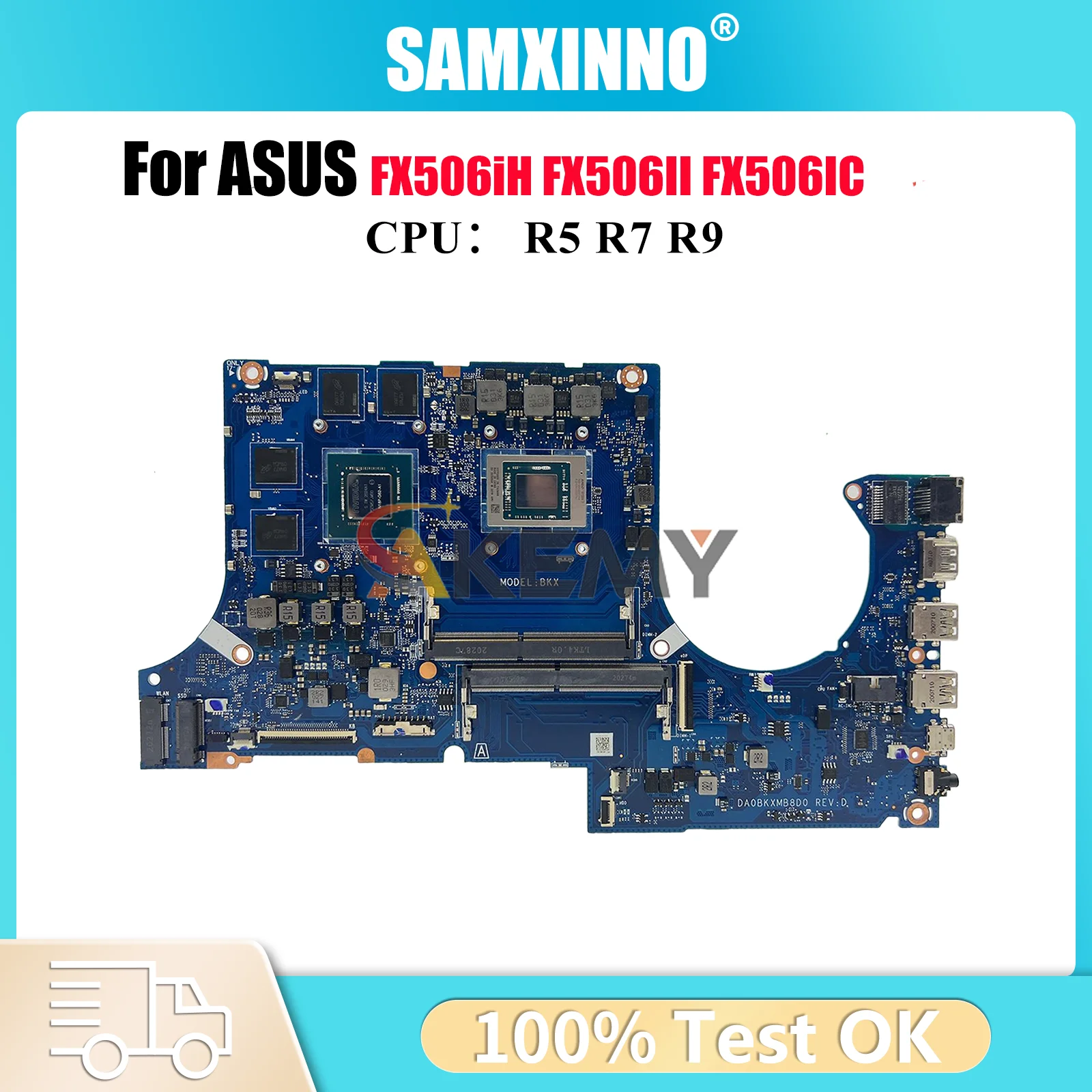 

DA0BKXMB8D0 Материнская плата для ноутбука ASUS TUF Gaming FX506IC FX506II FA506I FX506iH Материнская плата для ноутбука с процессором R5 R7 R9 tests ОК