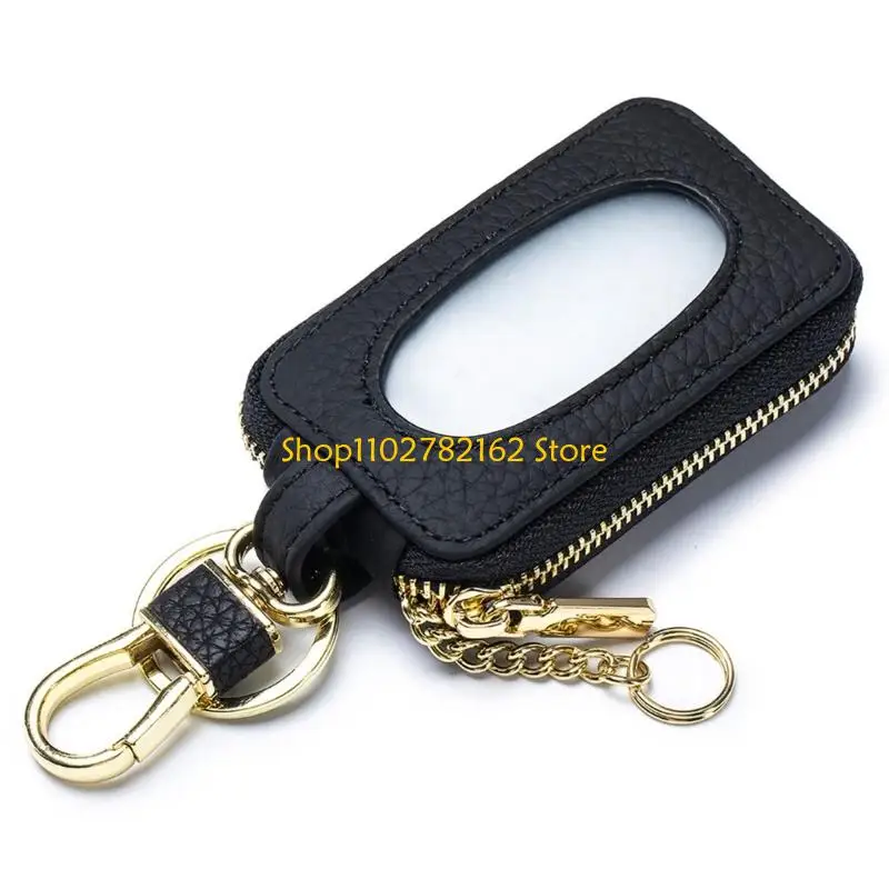 547B Leather Car Case for Car Owners, Clip Carry Cover with Card Slot and Full Closure for Daily Use and Bag Carry