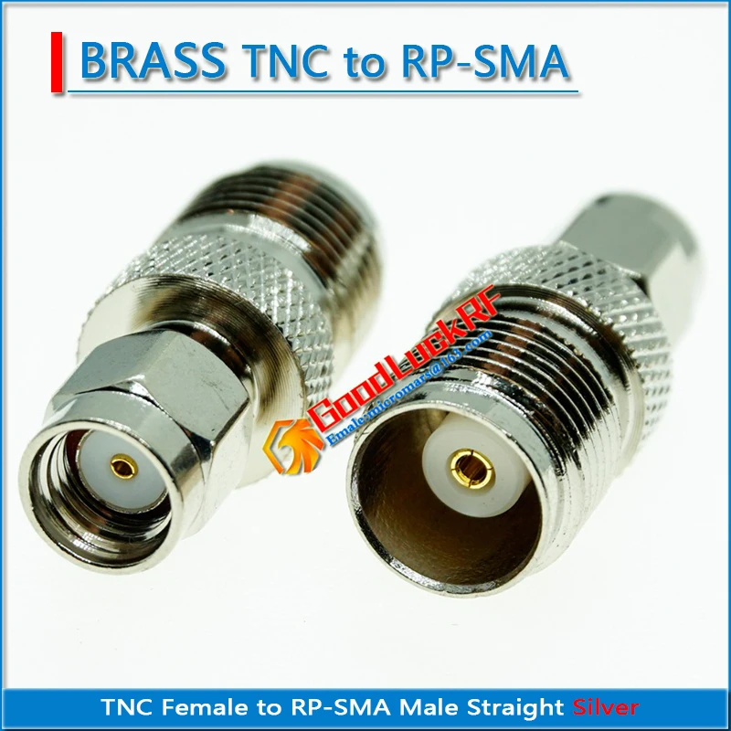 1X Pcs TNC Female to RP-SMA RPSMA RP SMA Male Plug TNC to RPSMA Nickel Plated Straight Coaxial RF Connector Adapters