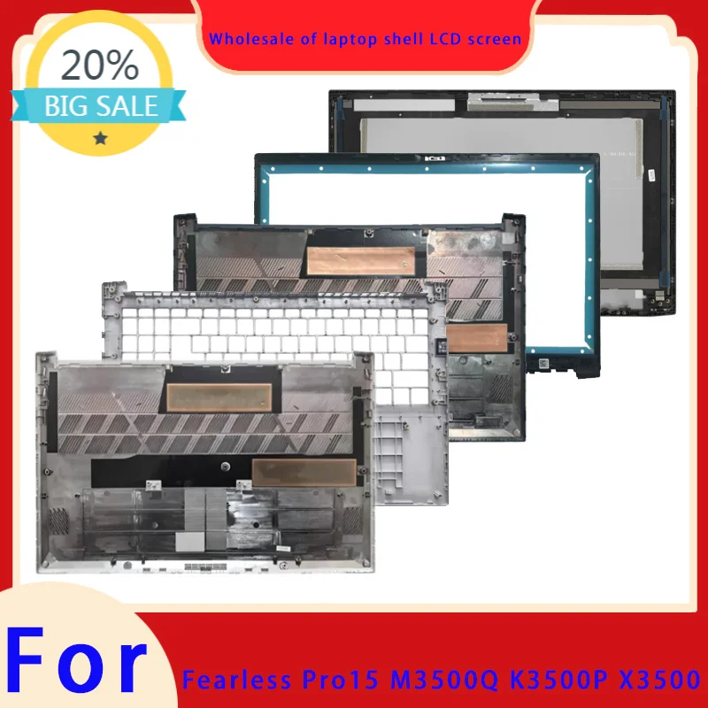 Compatible avec VivoBook Pro15 2021 M3500Q X3500QA K3500P : Cache d'écran LCD, cadre d'écran, support de paume, coque inférieure et charnière pour ordinateur portable