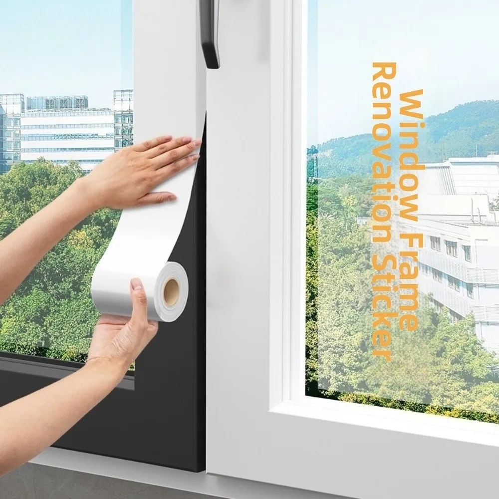 1 Roll 10m Window Sill Sticker Self-Adhesive Modern Floor Renovation Sticker Stick Installation Easy Peel Furniture Repair Tape