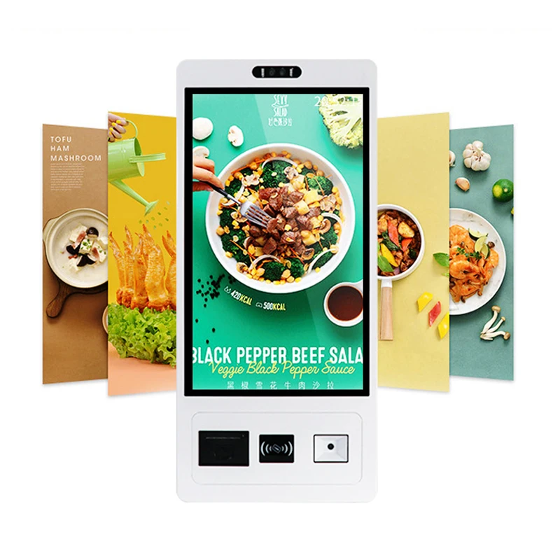 

15.6'' 21.5" 23.8'' 27'' 32" Capacitive Touch Screen Printer Scanner Kiosk Self Service Ordering Payment Floor Standing Checkout