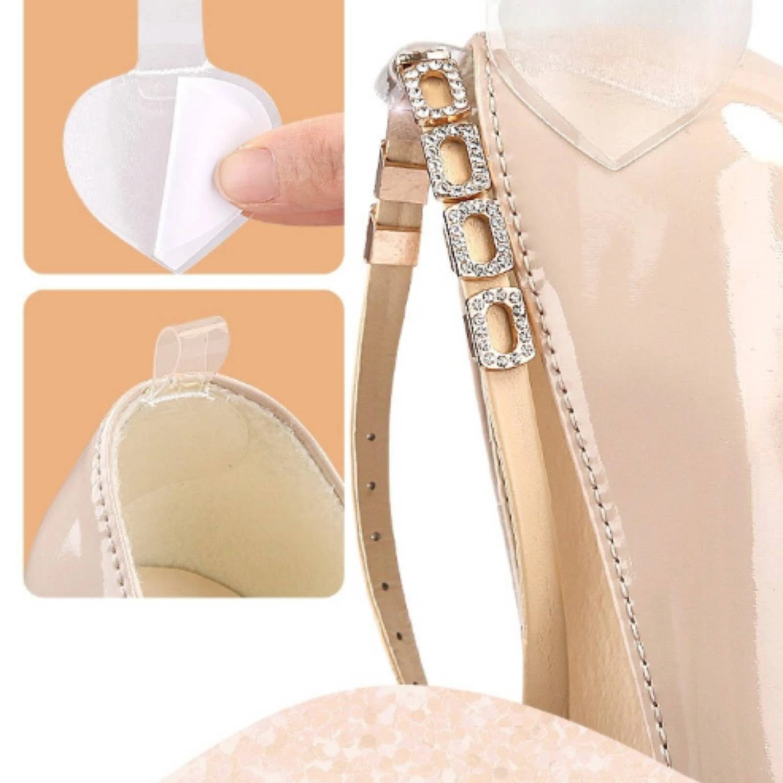 Detachable Shoe Straps with Buckle Rhinestone-Set Shoe Straps with Rhinestones Adhesive Anti-Loose for Women, Pumps, Dress Shoes