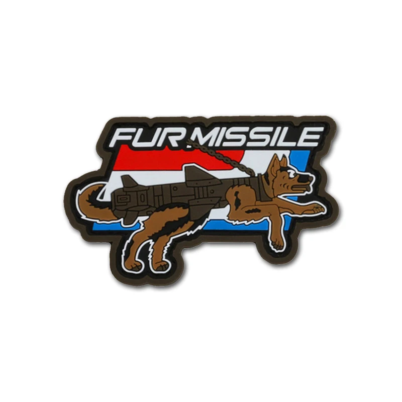 Parche táctico militar PVC – Perro con rifle de combate - imagen 2